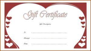 Golden Wedding Anniversary Gift Certificate Template