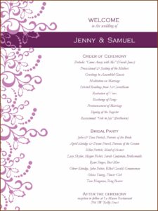 Graduation Party Program Layout