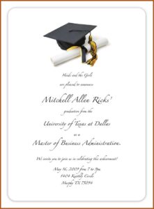 Graduation Party Program Sample
