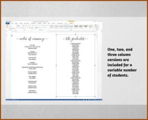 Graduation Party Program Template