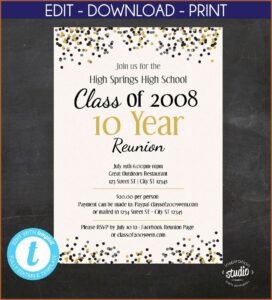 High School Reunion Invitation Templates Free