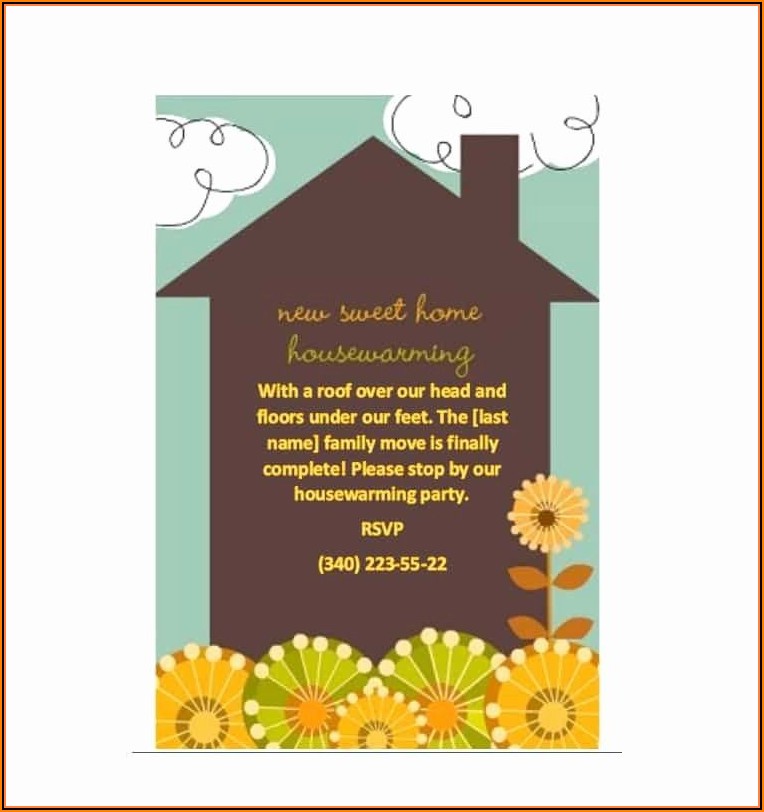 Housewarming Party Invitation Template Free Download