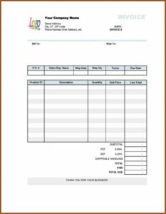Invoice Template Credit Card Payment Option