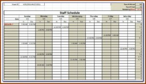 Labor Scheduling Template