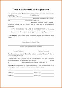 Land Lease Agreement Texas Template