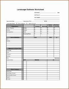 Landscape Bid Proposal Example