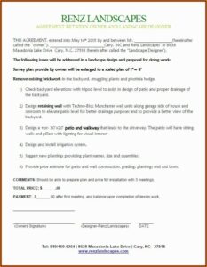 Landscape Contract Samples