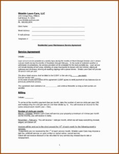 Landscape Maintenance Contract Template
