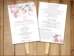 Mason Jar Wedding Program Template
