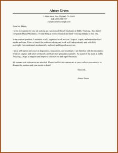 Mechanic Cv Template In Word