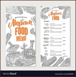Mexican Restaurant Menu Template Free