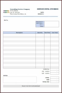 Microsoft Access Invoice Template
