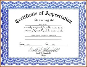 Microsoft Word Template Stock Certificate
