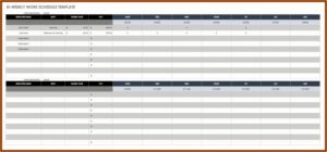 Monthly Employee Schedule Template Excel Free Download