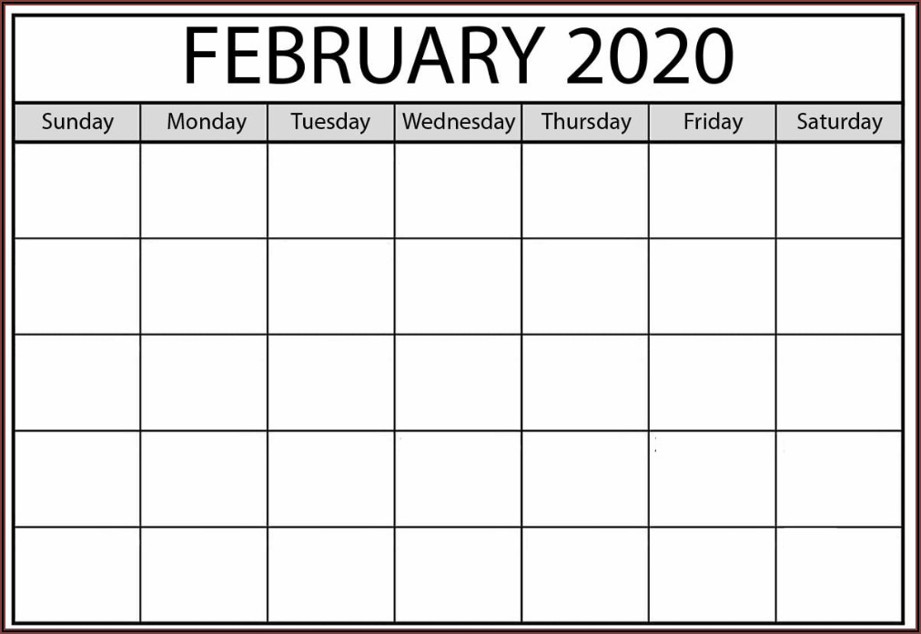 Monthly Work Calendar Template