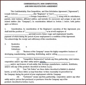 Non Compete Agreement Between Two Companies Template