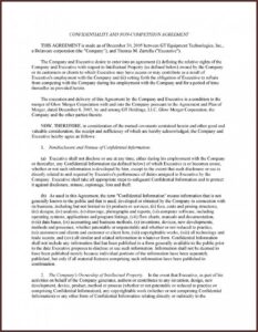 Non Compete Agreement Template Between Companies