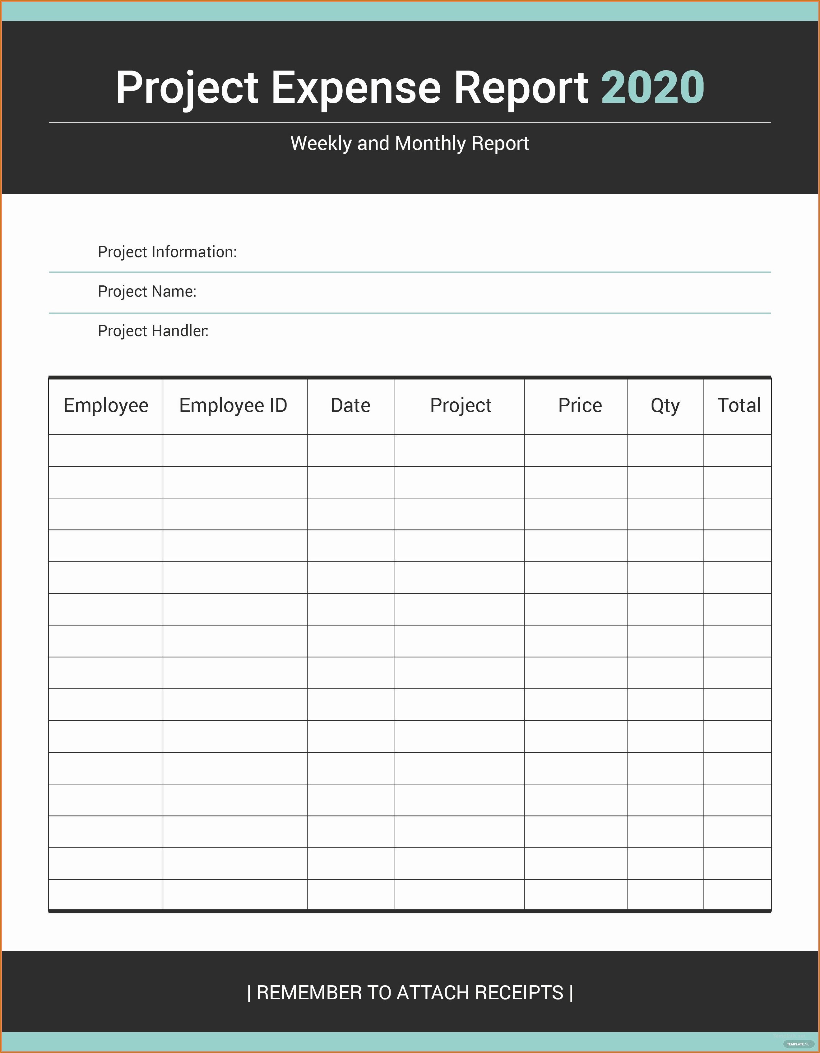 Numbers Expense Report Template Free
