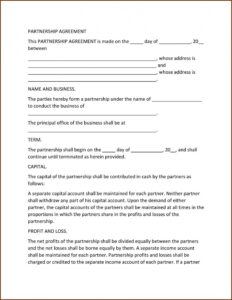 Partner Agreement Template