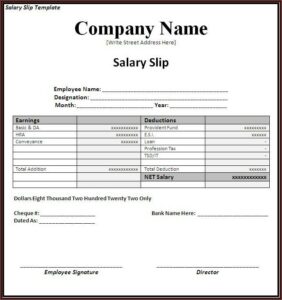 Payroll Invoice Template Word