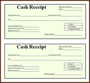 Payroll Receipt Template Word