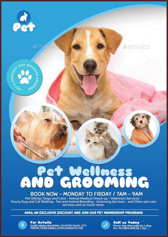 Pet Grooming Flyer Template