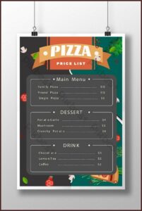 Pizza Menu Template Psd Free