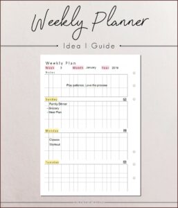Pocket Schedule Template