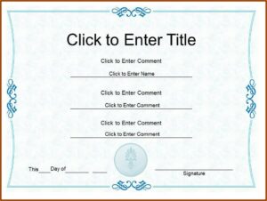Powerpoint Template For Certificate Of Award