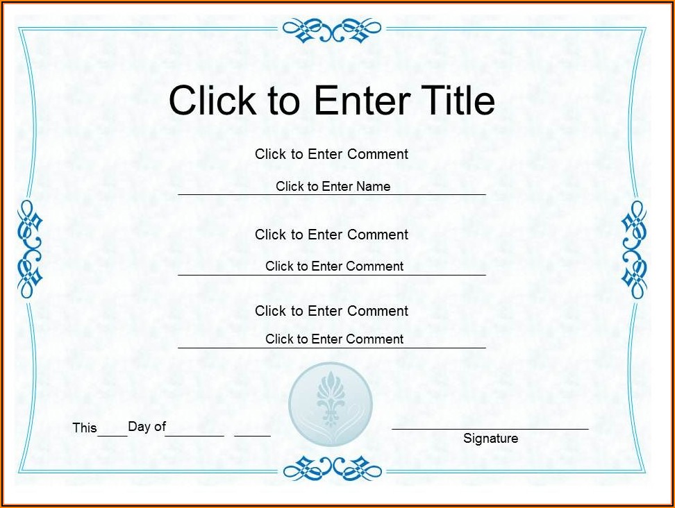 Powerpoint Template For Certificate Of Award