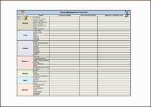 Preventive Maintenance Plan Template Excel