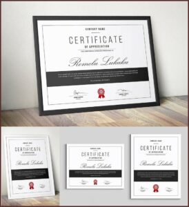 Professional Certificate Templates Psd Free Download