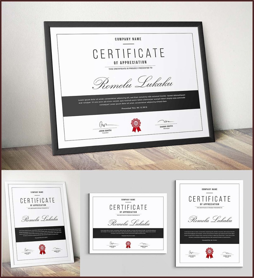 Professional Certificate Templates Psd Free Download