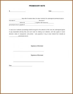 Promissory Note Template Word Document Uk