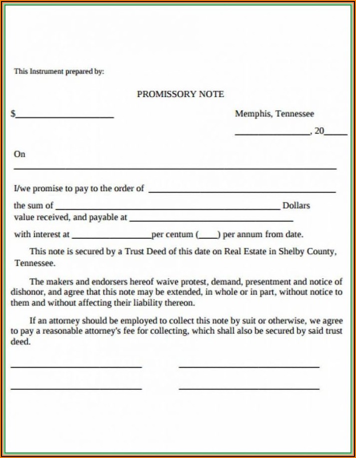 Promissory Note Template Word Uk