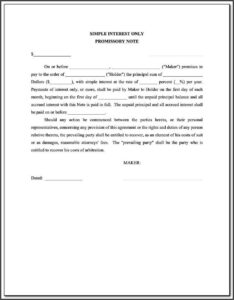 Promissory Note Templates Word 2007
