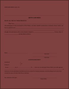 Quitclaim Deed Template Free Download