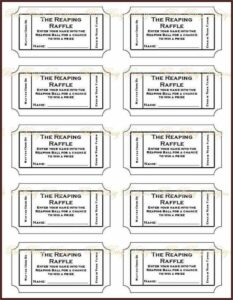 Raffle Ticket Template Free Online
