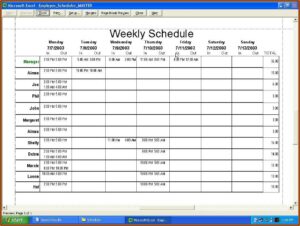 Restaurant Staff Scheduling Template