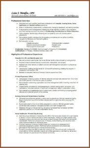Resume Templates For Nurses Free