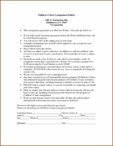 Retail Consignment Agreement Template