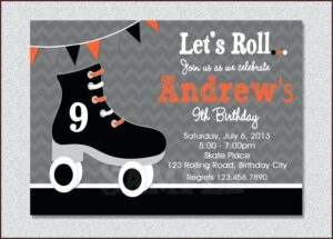 Roller Skate Invitation Template