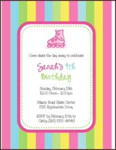 Roller Skate Invitation Template Free