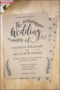 Rustic Wedding Invitation Templates