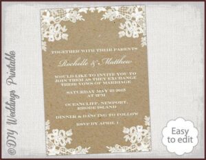 Rustic Wedding Invitation Templates Photoshop