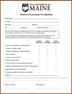 Sample Employee Evaluation