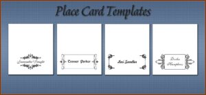 Seating Cards Template Word