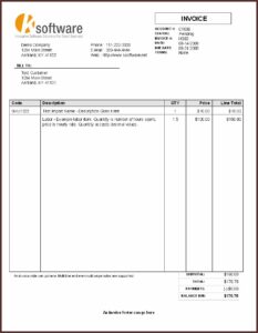 Simple Invoice Template For Services Rendered
