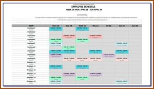 Staff Scheduling Template