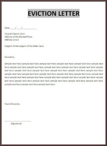 Standard Eviction Notice Template